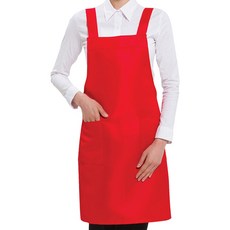 예경 폴리 H형 앞치마, 빨간색, 1개