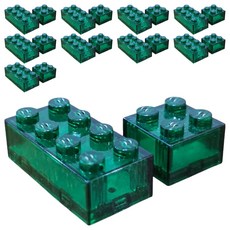 LIGHT STAX 小顆粒補充包 2 x 4 10顆 + 2 x 2 10顆, 透綠色, 1套