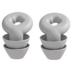 SUNORO 雙層助眠防水耳塞 強降噪矽膠款 灰色, 1組, 2個裝