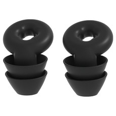 SUNORO 雙層助眠防水耳塞 強降噪矽膠款 黑色, 1組, 2個裝