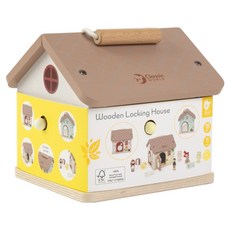 Classic WORLD 客來喜 經典木玩 20270, 開鎖小屋 多色, 1個