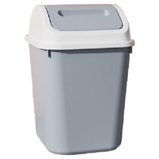 민아루 레트로 스윙 휴지통 15L, 그레이