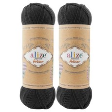 alize 슈퍼워시 아티산 뜨개실, 2개, 60 블랙 생활용품/수납/정리 반품 최저가 14,170원