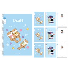morning glory 國小英文寬格線圈筆記本 A, 隨機出貨, 10個