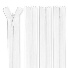 앙플러스 깔끔한 콘실 지퍼 100cm, 화이트, 4개 화이트, 4개