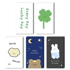 DONNAANDFRIENDS 小確幸迷你卡片 白色 5款 x 20張 套組, B款, 1套