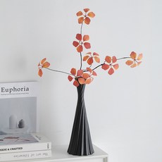 슬림 꼬임 세라믹 화병 BRP1642, 블랙