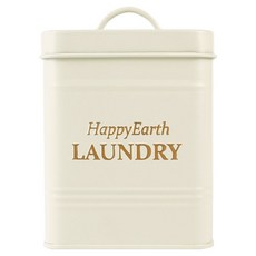 해피얼쓰 사각 틴케이스, 아이보리, 1개