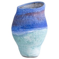 藍色分層現代室內裝飾花瓶 BRP1640 D款, 混合色