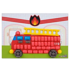 플레이콘 119 소방차 4인용, 혼합색상, 1개