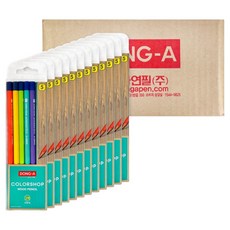 DONG-A Color Shop 六角鉛筆 2B 5入, 黑色, 12套