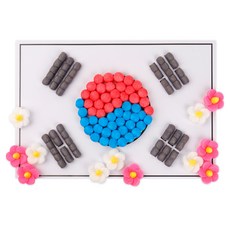 플레이콘 우리나라 태극기 만들기 세트 4인용, 혼합색상, 1세트