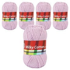 brandyarn Milky Cotton 紅標編織線, 40 薰衣草色, 5個
