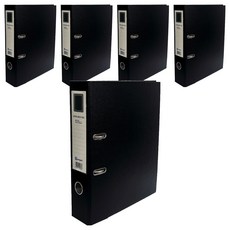 영오 2공 레버아치 LA 바인더 7cm, 흑색, 5개