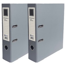영오 2공 레버아치 LA 바인더 7cm, 회색, 2개