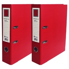 영오 2공 레버아치 LA 바인더 7cm, 적색, 2개