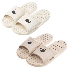 BASE ALPHA ESSENTIALS 藤編浴室拖鞋, 2套, 象牙白 + 米色