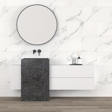 CHUNIL CARPET 千一 Deco On 黏貼式裝飾地磚 30 x 30 cm 18p, 大理石白, 1個