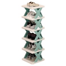 Flori 多層小型玄關六層鞋櫃, 8 薄荷白, 1個