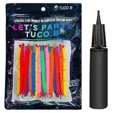 모하코 날아가는 로켓 방귀 소리 풍선 50p + 손펌프 세트, 혼합색상, 1세트