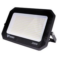GONEO LED 方形投光燈 黑色燈體 晝光色 200W, 1個