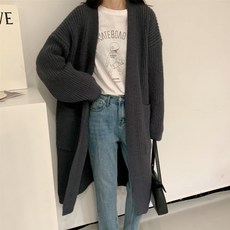 Raratina 女款 Siren 寬鬆羅紋口袋針織長版開襟衫