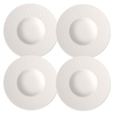 Villeroy&Boch Manufacture Rock Blanc 義大利麵盤 28cm, 白色, 4個