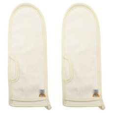 Oceantowel 清爽去角質手套巾, 象牙白, 2個, 1入