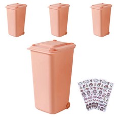 굿썸 손쉬운 데스크 미니 휴지통 63g x 4p 스티커 4p, 핑크(휴지통)