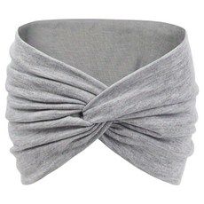 리와일딩 여성용 스포츠 헤어 요가 러닝 필라테스 피트니스 머리띠, 연한 꽃회색, 1개