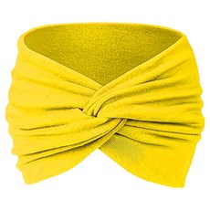 리와일딩 여성용 스포츠 헤어 요가 러닝 필라테스 피트니스 머리띠, 레몬노랑, 1개