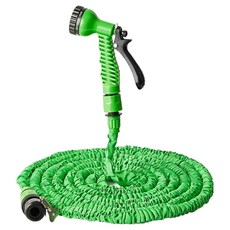 PDS Living 7種模式高壓噴頭與方便收納的園藝水管 7.5m, 綠色, 1個