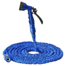 PDS Living 7種模式高壓噴頭與方便收納的園藝水管 45m, 藍色, 1個