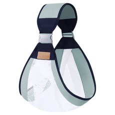 OMRUI 新生兒前抱式背帶 網款, 淡湖綠