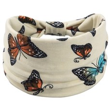 Rewilding 女性用蝴蝶圖案繩結運動跑步皮拉提斯健身髮帶, P-3, 1個