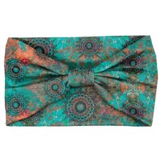 Rewilding 女士波希米亞風皮拉提斯運動瑜伽跑步髮帶, 深藍色, 1個