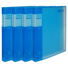 마이다스 투명화일 UV인쇄 A4 40p, 청색, 4개