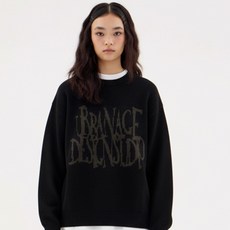 어반에이지 남녀공용 와일드 로고 라운드 오버핏 니트