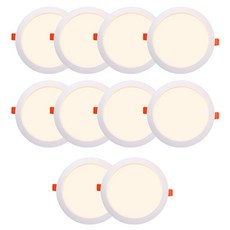 비츠조명 LED DC타입 다운라이트 매입등 12W 130mm, 화이트 + 주백색, 10개