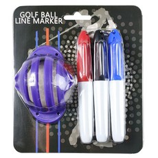 그로스팡 엠지골프 삼선 볼라이너 + 펜 3종 세트, 紫色, 1套