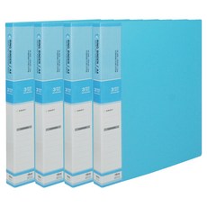 마이다스 PP칼라 O링 바인더 3공 민 2cm A4, 하늘색, 4개