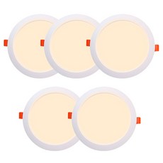 vittz LED DC型嵌入式筒燈 12W 130mm, 白色 + 燈泡色, 5個