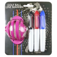 그로스팡 엠지골프 삼선 볼라이너 + 펜 3종 세트, 粉紅色, 1套