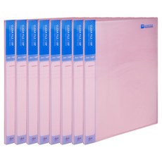 MiDAS HYUNPOONG 高透明文件夾 UV印刷 A4 10p, 粉紅色, 8個