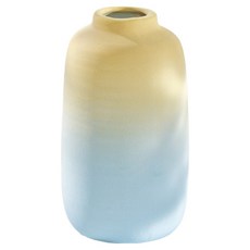 雙色漸層陶瓷花瓶 BRP1593, 黃藍色