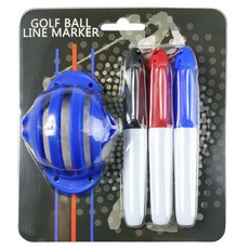 그로스팡 엠지골프 삼선 볼라이너 + 펜 3종 세트, 藍色, 1套