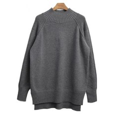 Lusida 女款羊毛Adiel半高領開衩長袖針織衫