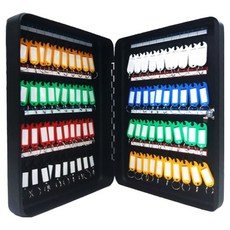 壁掛式鑰匙保管箱 KP-W80(K), 黑色, 1個