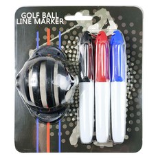 그로스팡 엠지골프 삼선 볼라이너 + 펜 3종 세트, 黑色, 1套