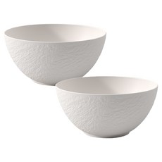Villeroy&Boch Manufacture Rock Blanc 沙拉碗 24cm, 白色, 2個